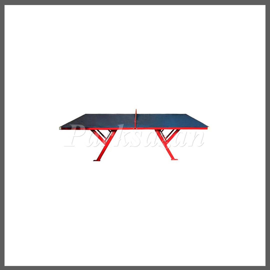 طاولة تنس طاولة معدنية خارجية للحديقة. يتم تحديد المواصفات الفنية لطاولة تنس الطاولة وفقًا لأبعادها.