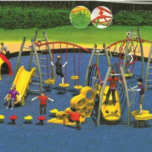 محموعه بازی تور و طناب کودکان که جز تجهیزات مهد کودک و تجهیزات بازی پارکی شرکت و تولیدی مبلمان شهری پارک سازان می باشد.